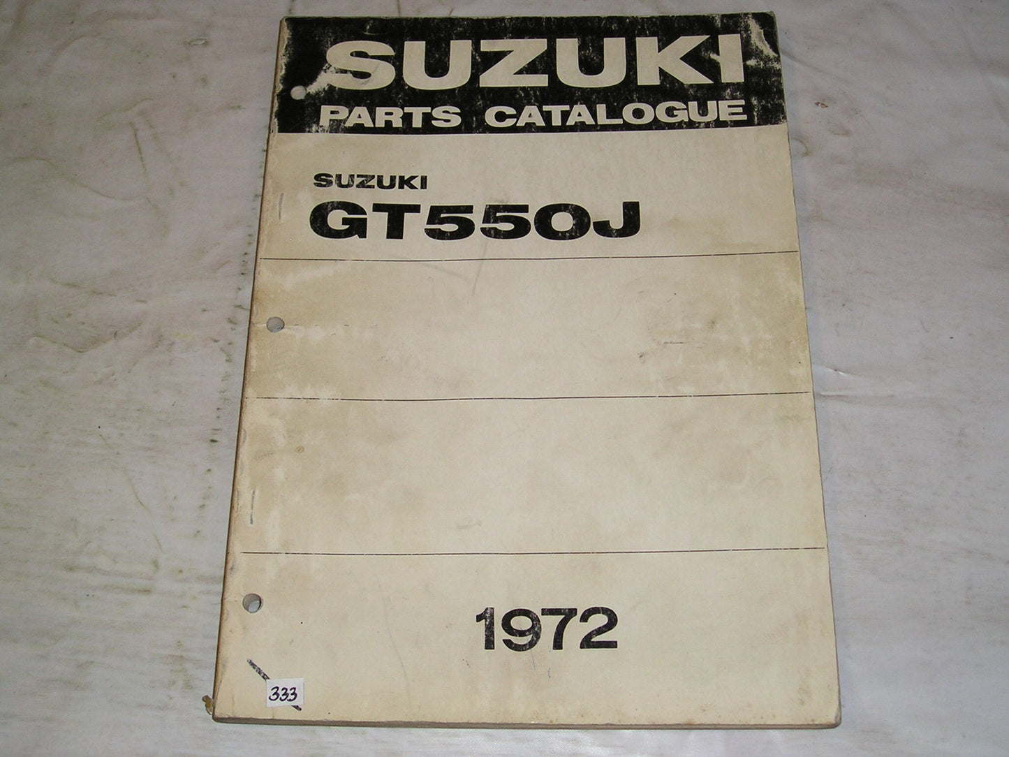 SUZUKI GT550 J 1972 Factory Parts Catalogue #333
