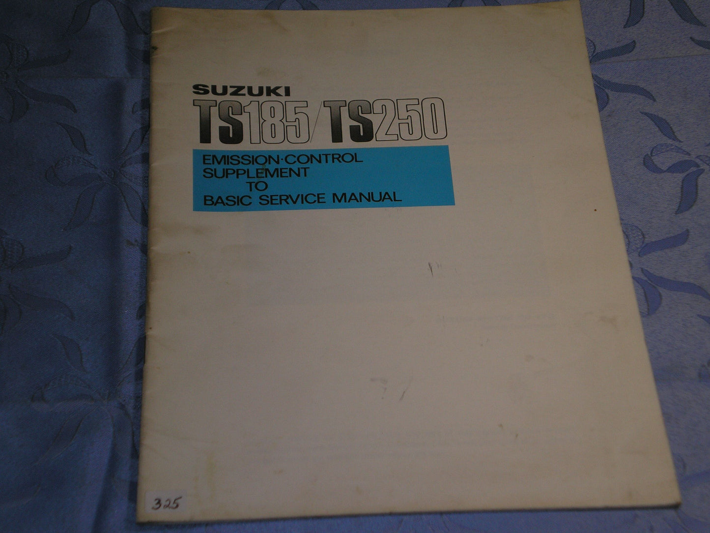 SUZUKI TS185 TS250 1978 on Emission Control Manual #332.1