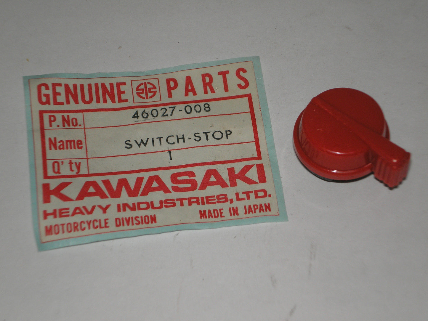 KAWASAKI F6 F7 G4 G5 MC1 KV100 70-76 Engine Stop Switch 46027-008