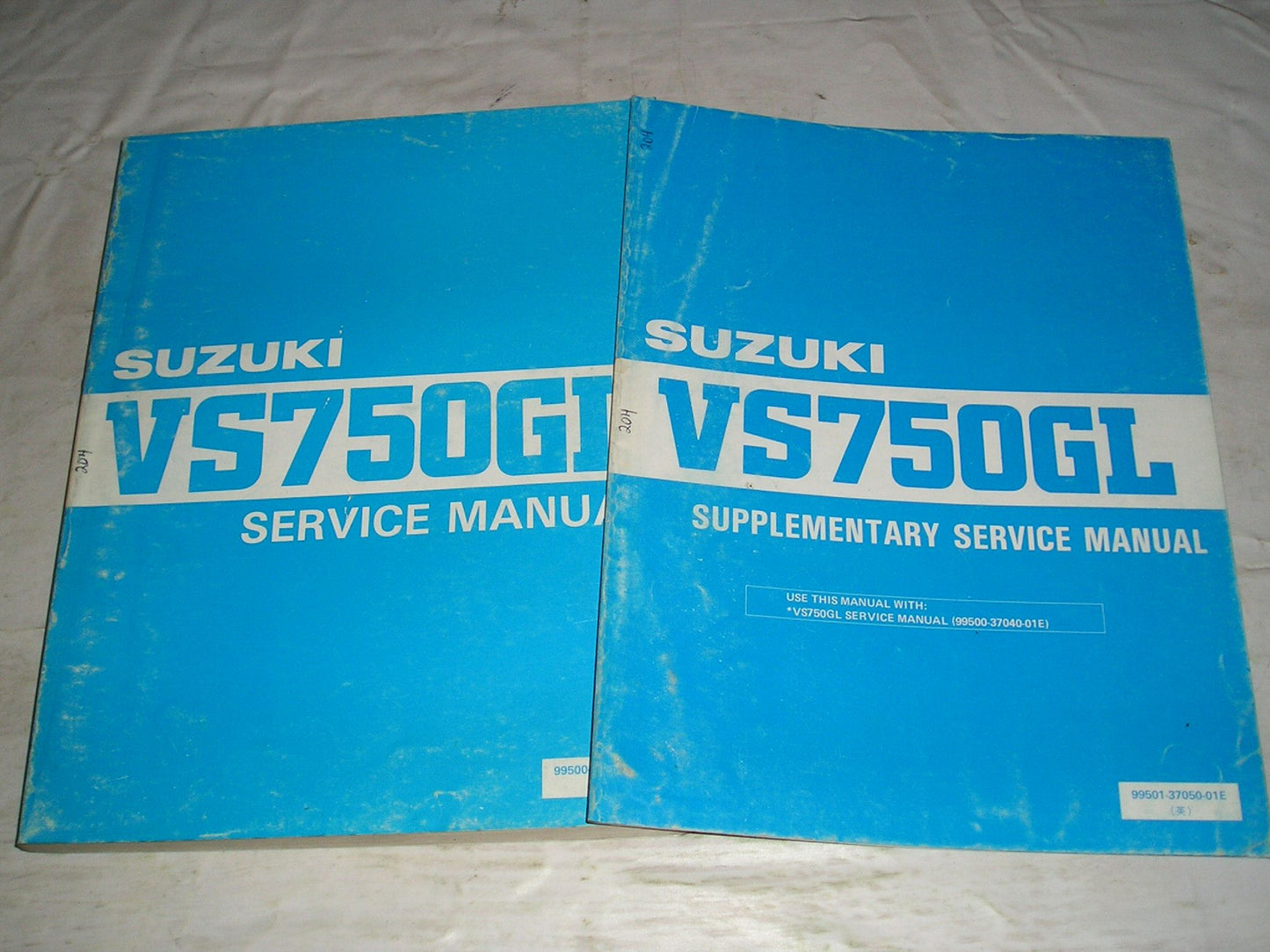 SUZUKI VS750 GL 1985 1986 Service & Supplement Manuals 99500-37040-01E 99501-37050-01E #204