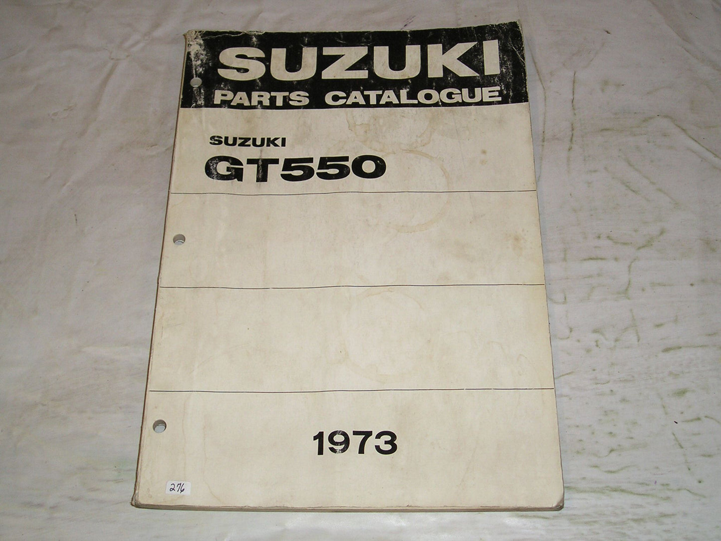 SUZUKI GT550 J K 1973 Factory Parts Catalogue #276