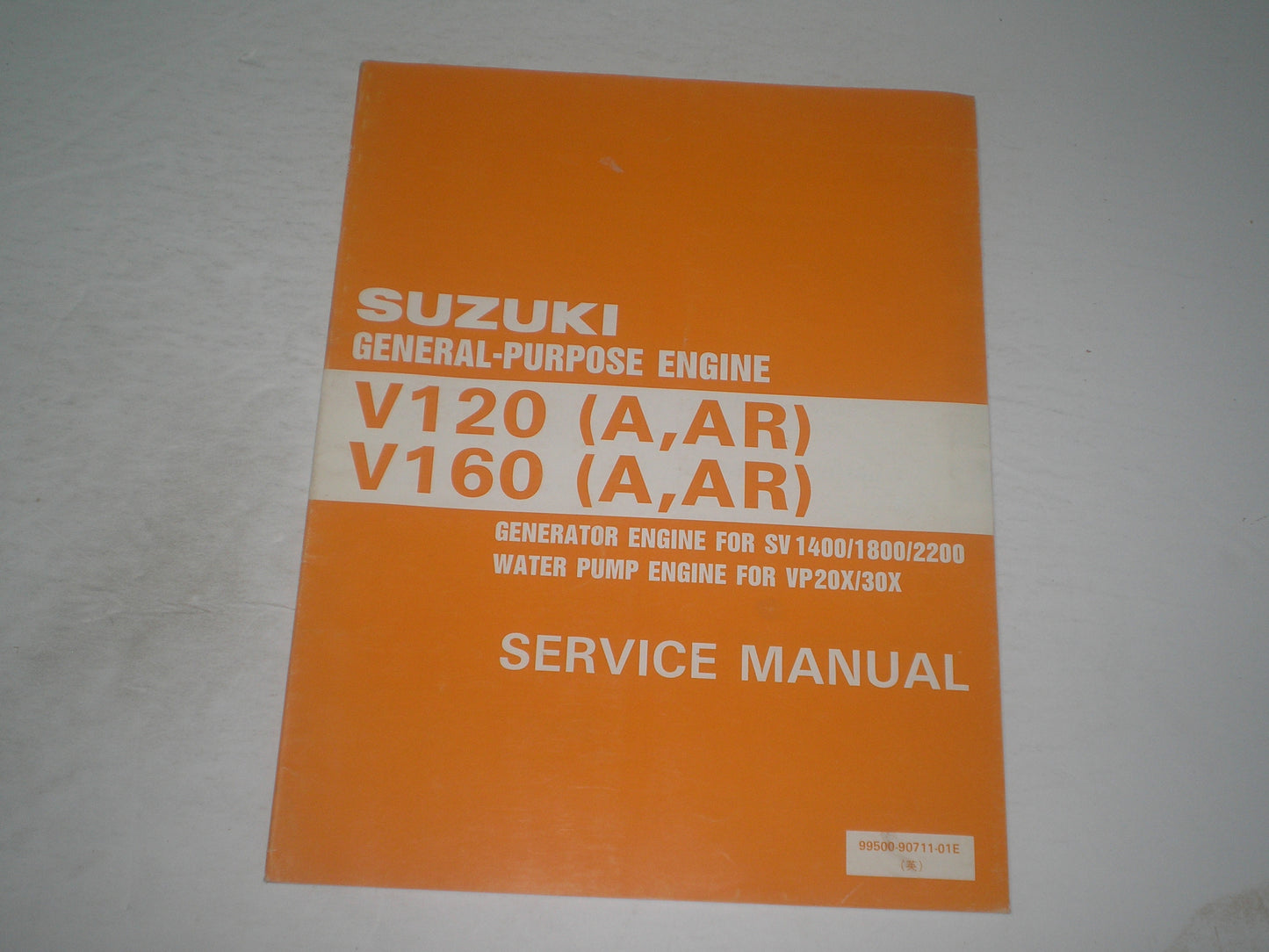 SUZUKI V120 V160 A/AR 1993 General Purpose Engine Service Manual 99500-90711-01E #1906