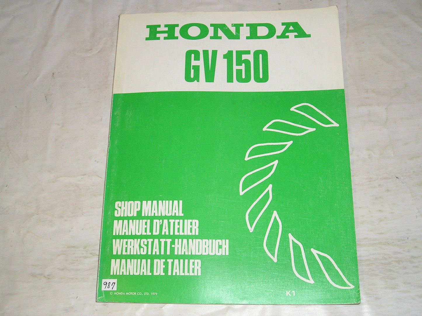 HONDA GV150 K1 1980 General Purpose Engine Service Manual 6688802 #987