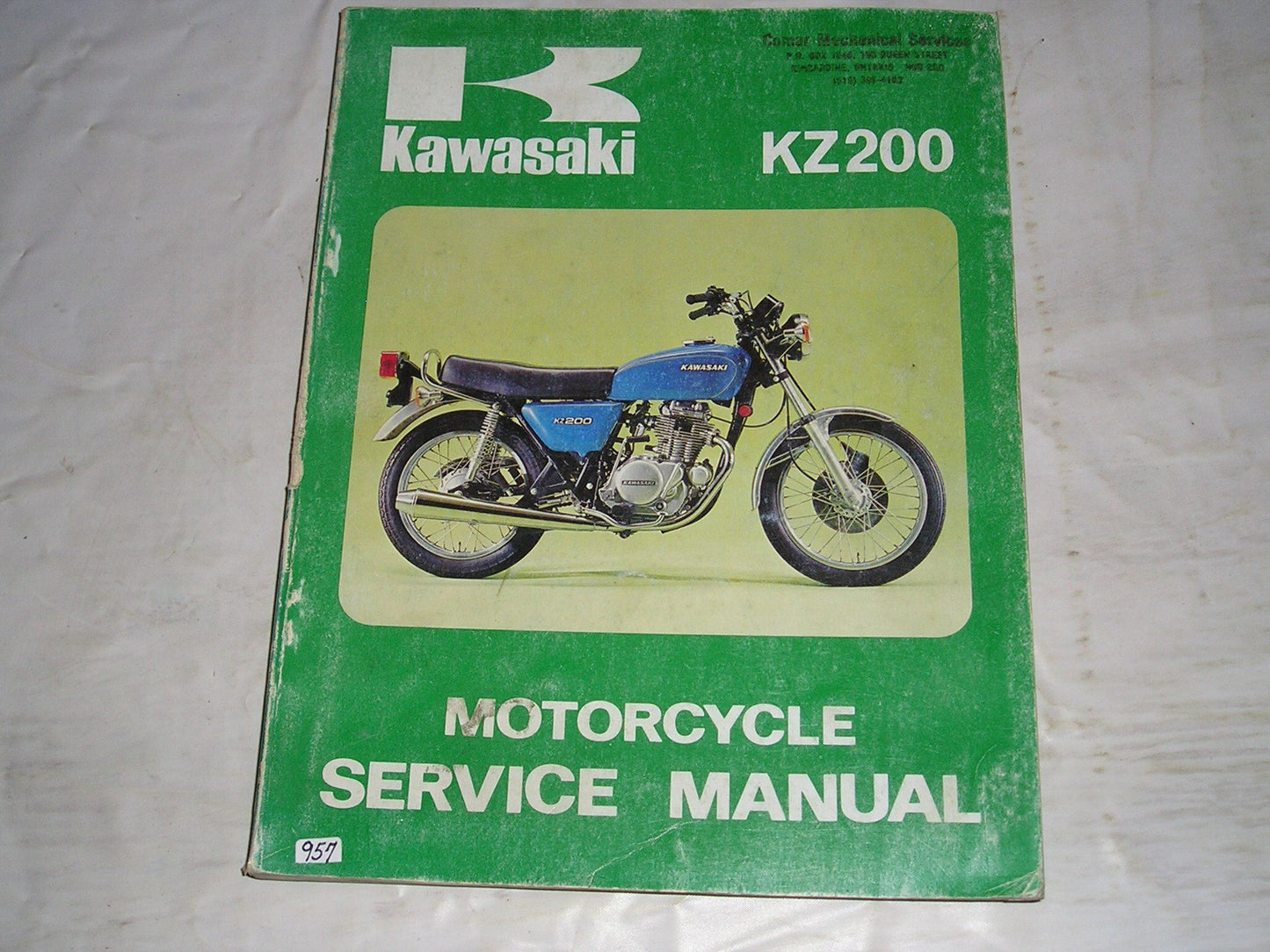 KAWASAKI KZ200 1977 Service Manual 99931-541-01 #957
