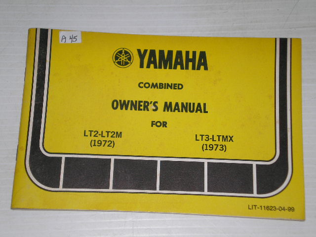 YAMAHA LT2 LT2M LT3 LTMX Owner's Manual LIT-11623-01-99  #A45
