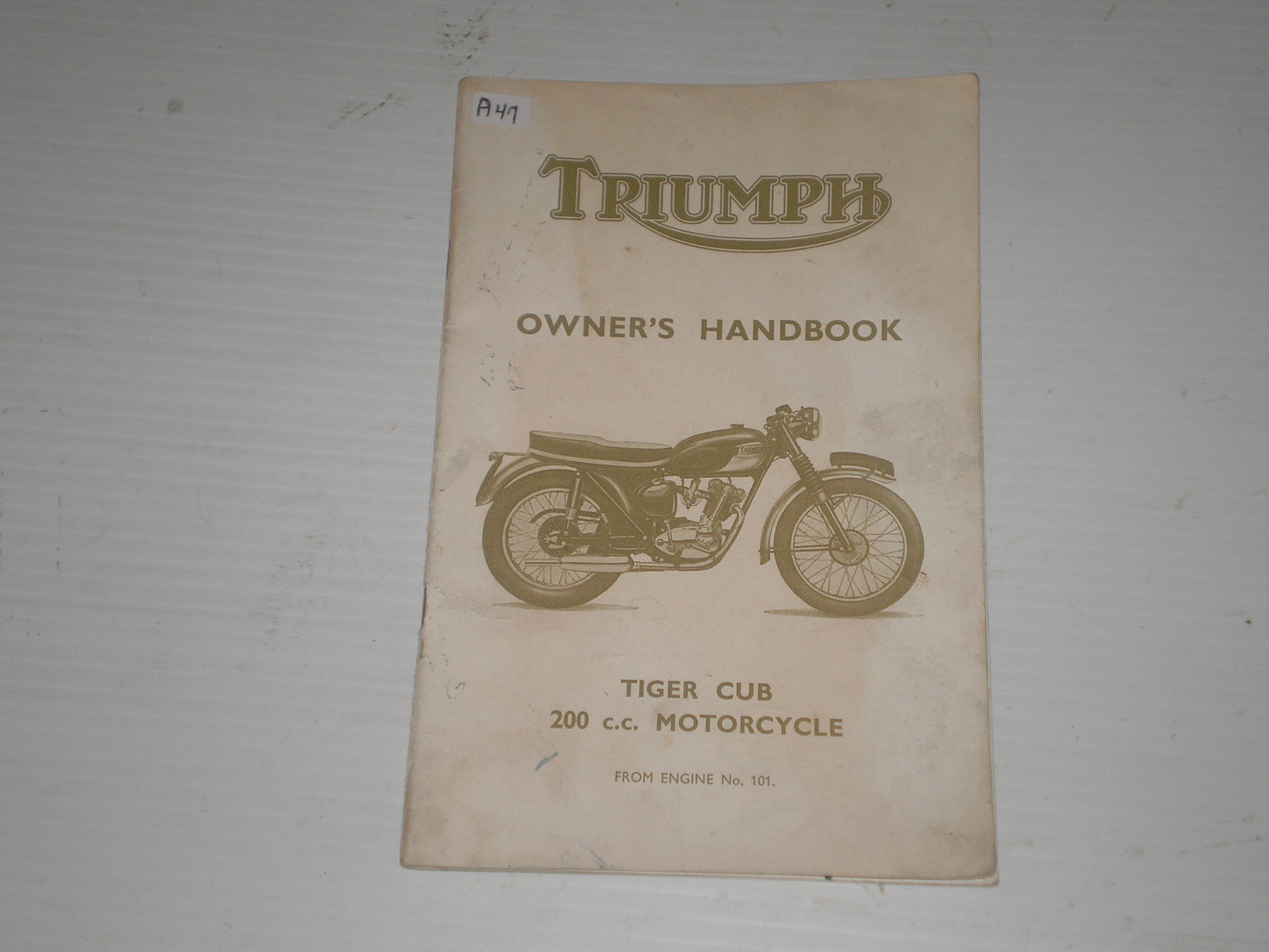 TRIUMPH T20 Tiger Cub 200cc Owner's Handbook / Manual 998/66 #A47