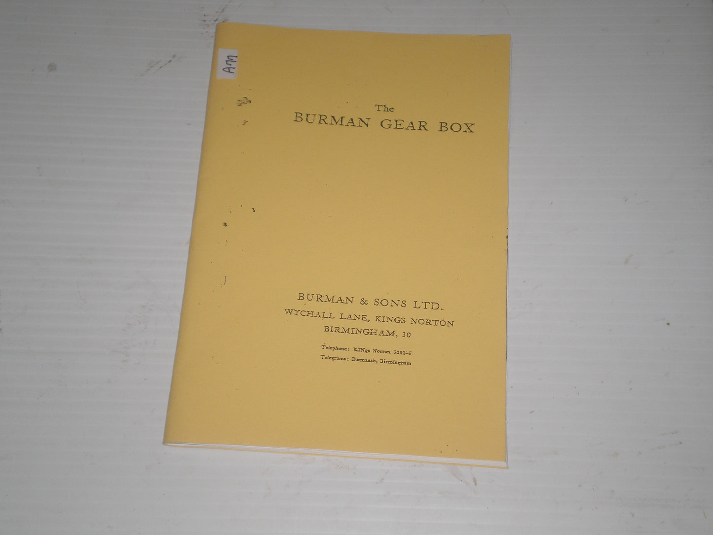 BURMAN All Models Gear Boxes Service Manual #A77