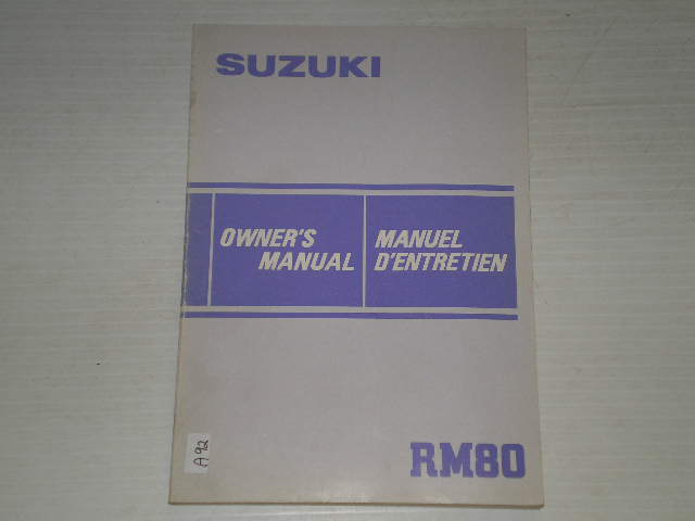 SUZUKI RM80 E 1984 Owner's Manual 99011-20922-01B #A92