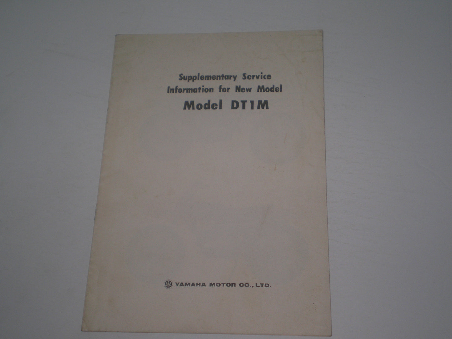YAMAHA 250 DT1M Service Manual Supplement #1999