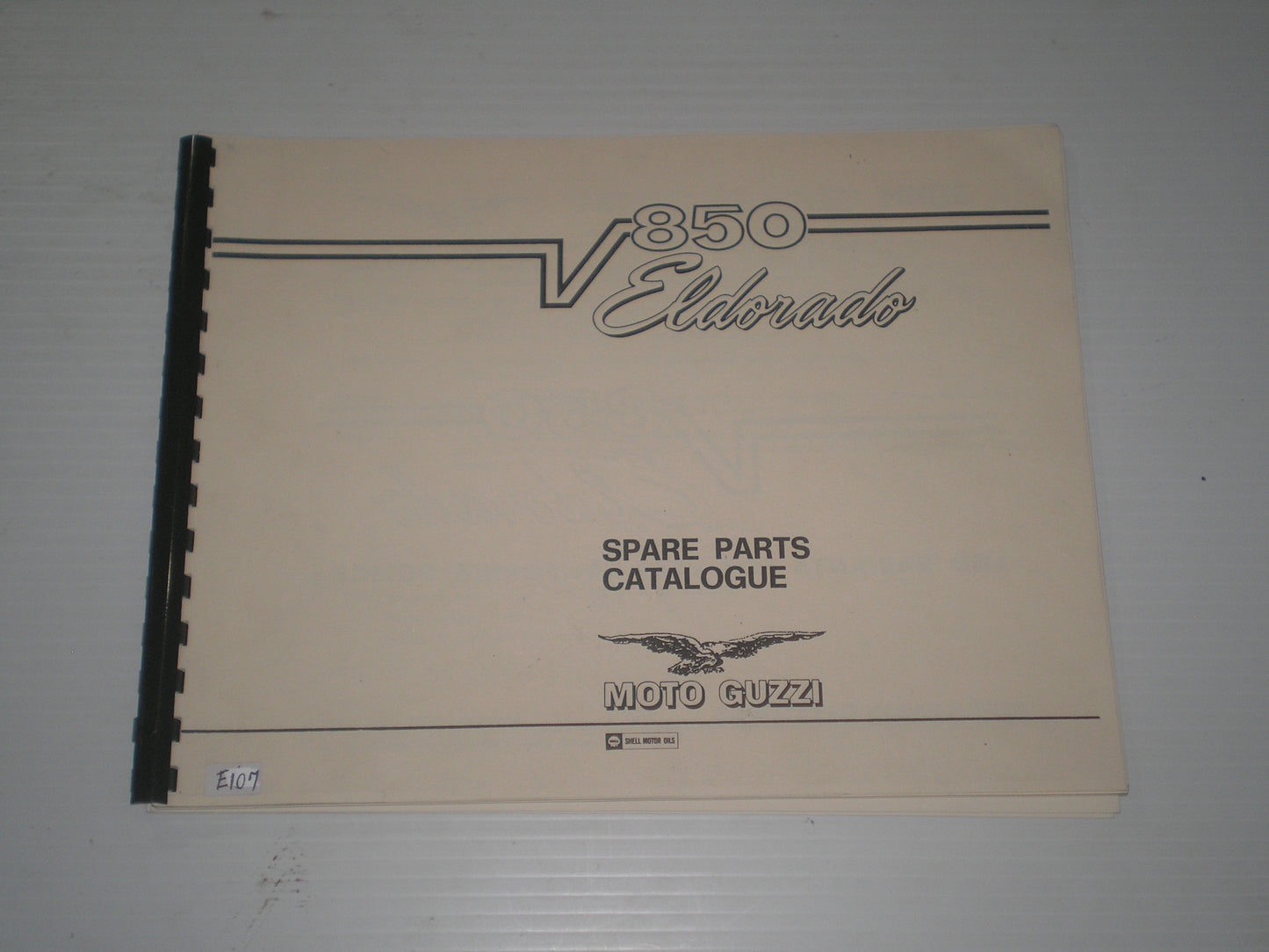 MOTO GUZZI 850 Eldorado & California Police 1972 Parts Catalogue #E107