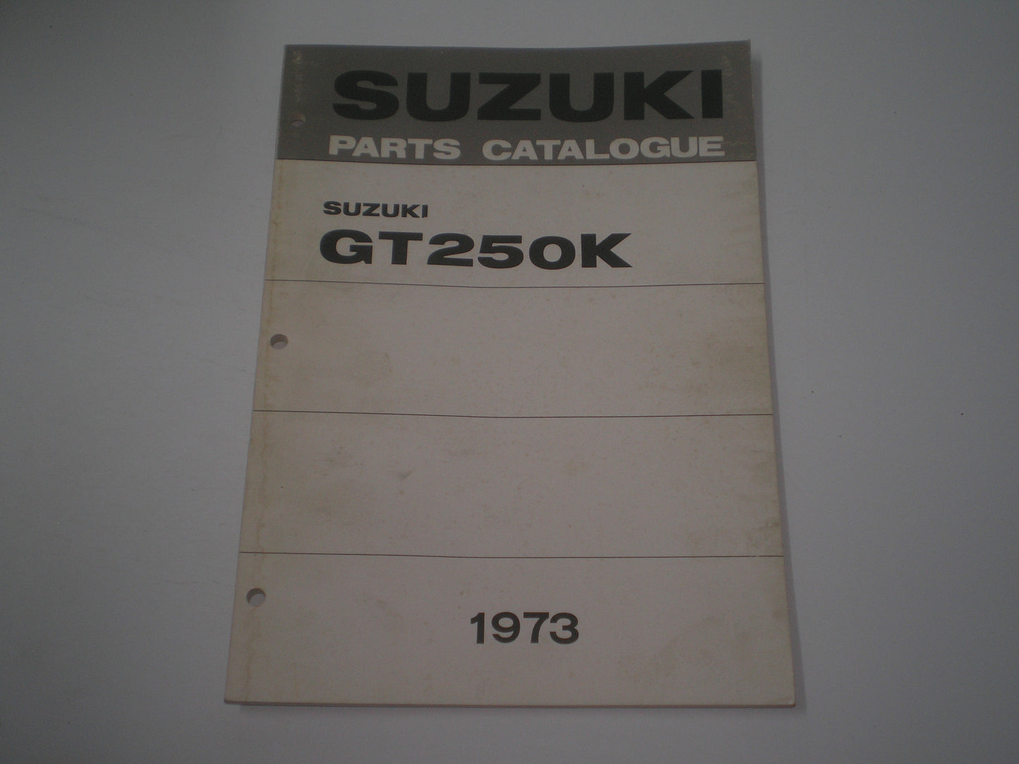 SUZUKI GT250 K Hustler 1973 Parts Catalogue #1978