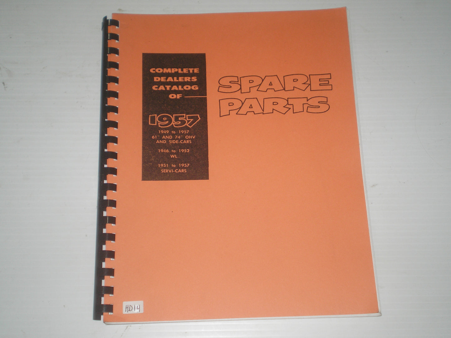 HARLEY-DAVIDSON 1946-1957 Complete Dealers Catalog of Spare Parts #HD14