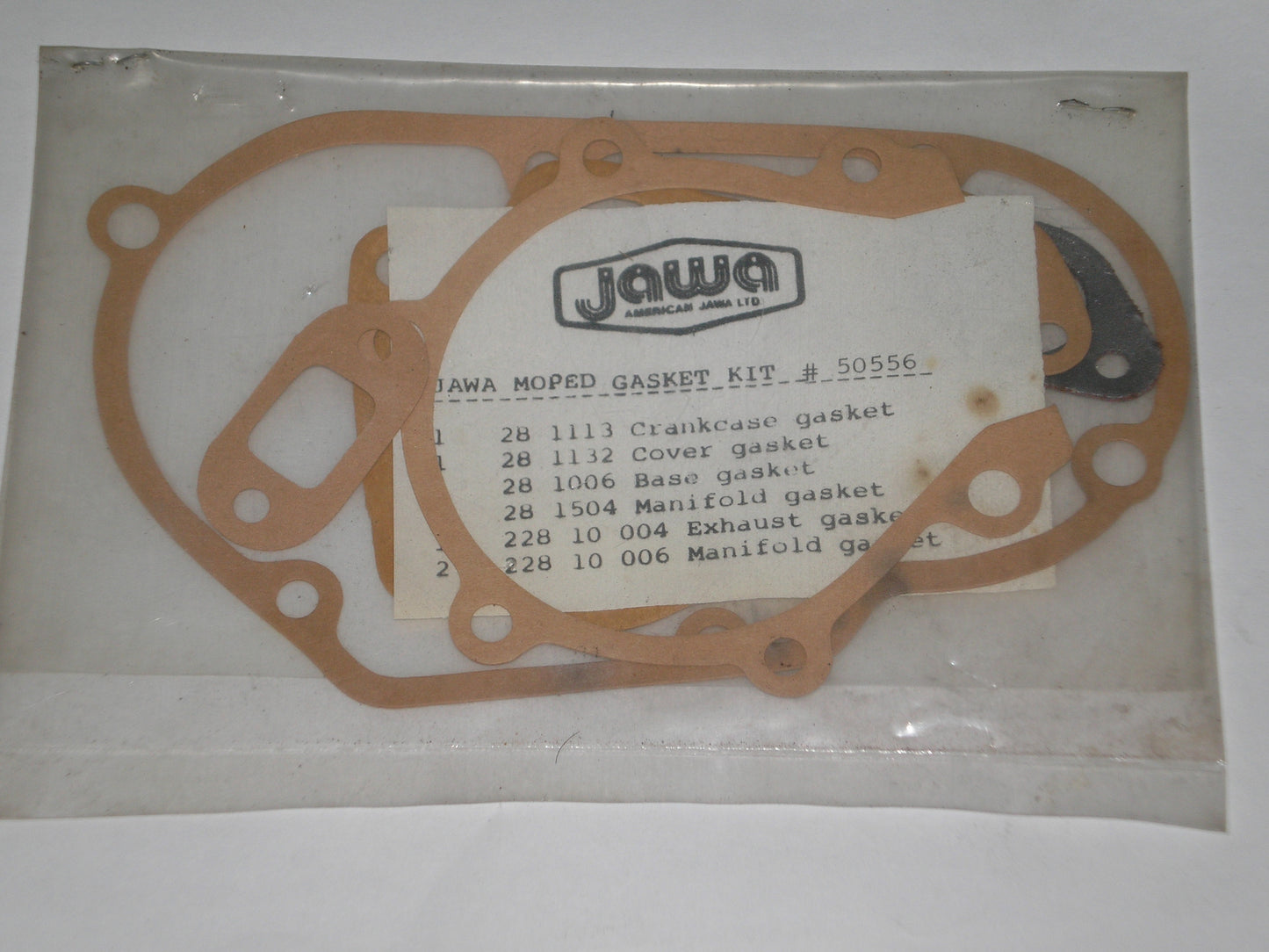 JAWA 50 cc Moped Engine Rebuild Gasket Set 50556
