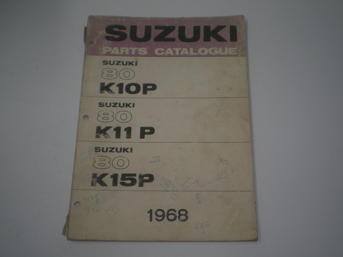SUZUKI 80 K10 K11 K15 P 1968 Parts Catalogue #1983