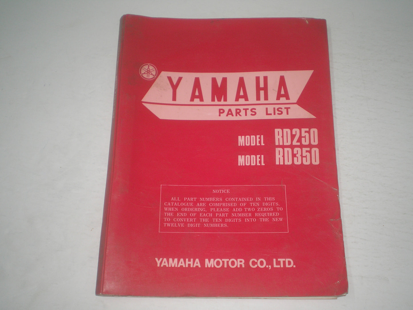 YAMAHA RD250 RD350 1973 Parts List / Catalogue 360-28198-60 LIT-10013-60-00 #1720