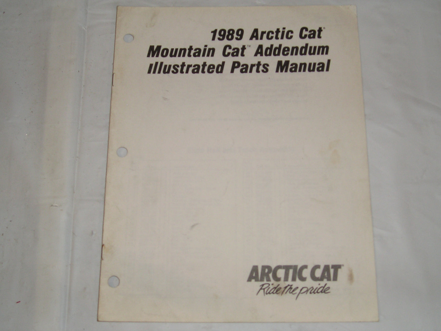 ARCTIC CAT Mountain Cat Addendum to the Illustrated Parts Catalogue 2254-515 #S23