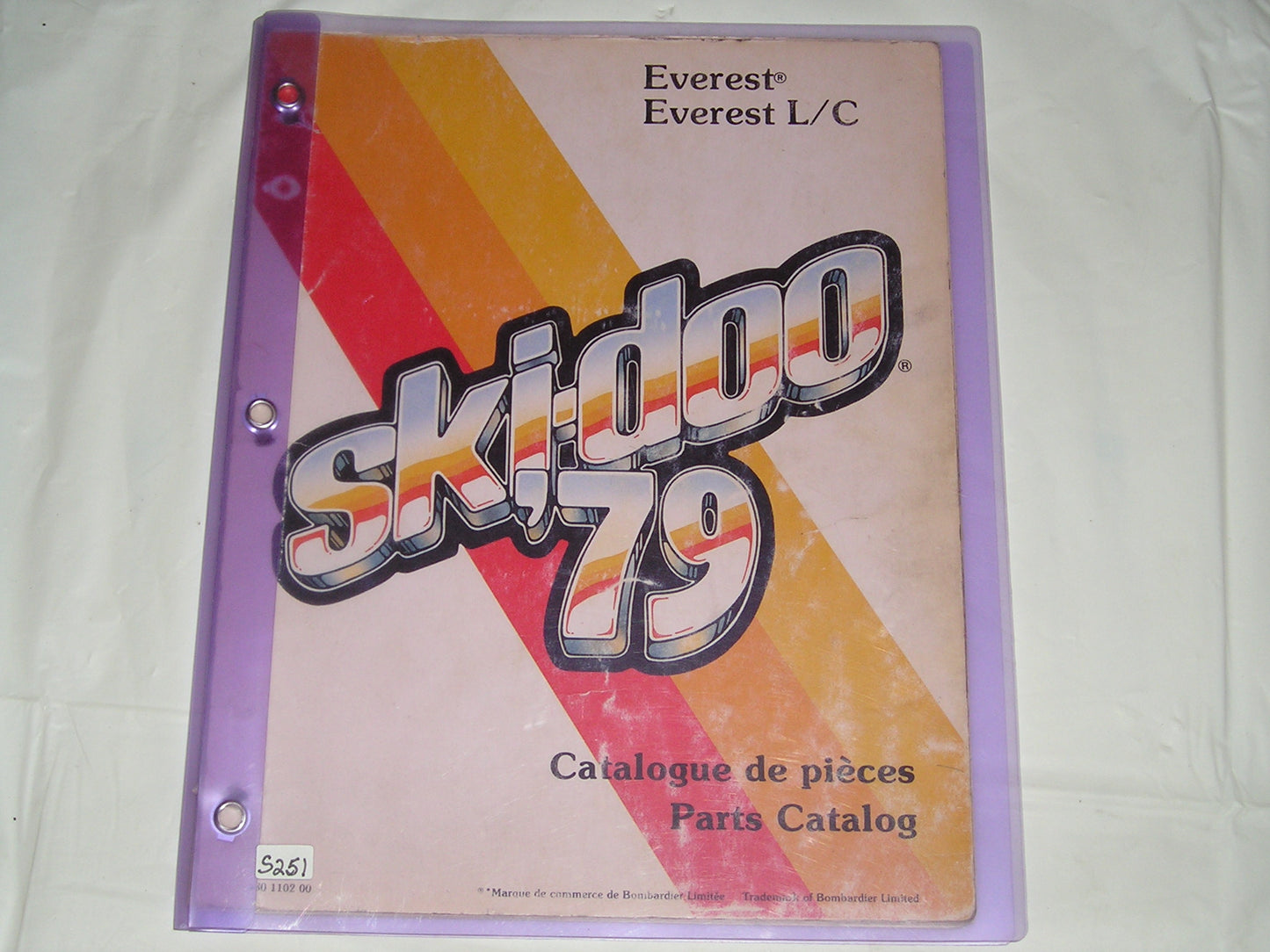 BOMBARDIER SKI-DOO Everest L/C 1979 Parts Catalogue 480 1102-00 #S209