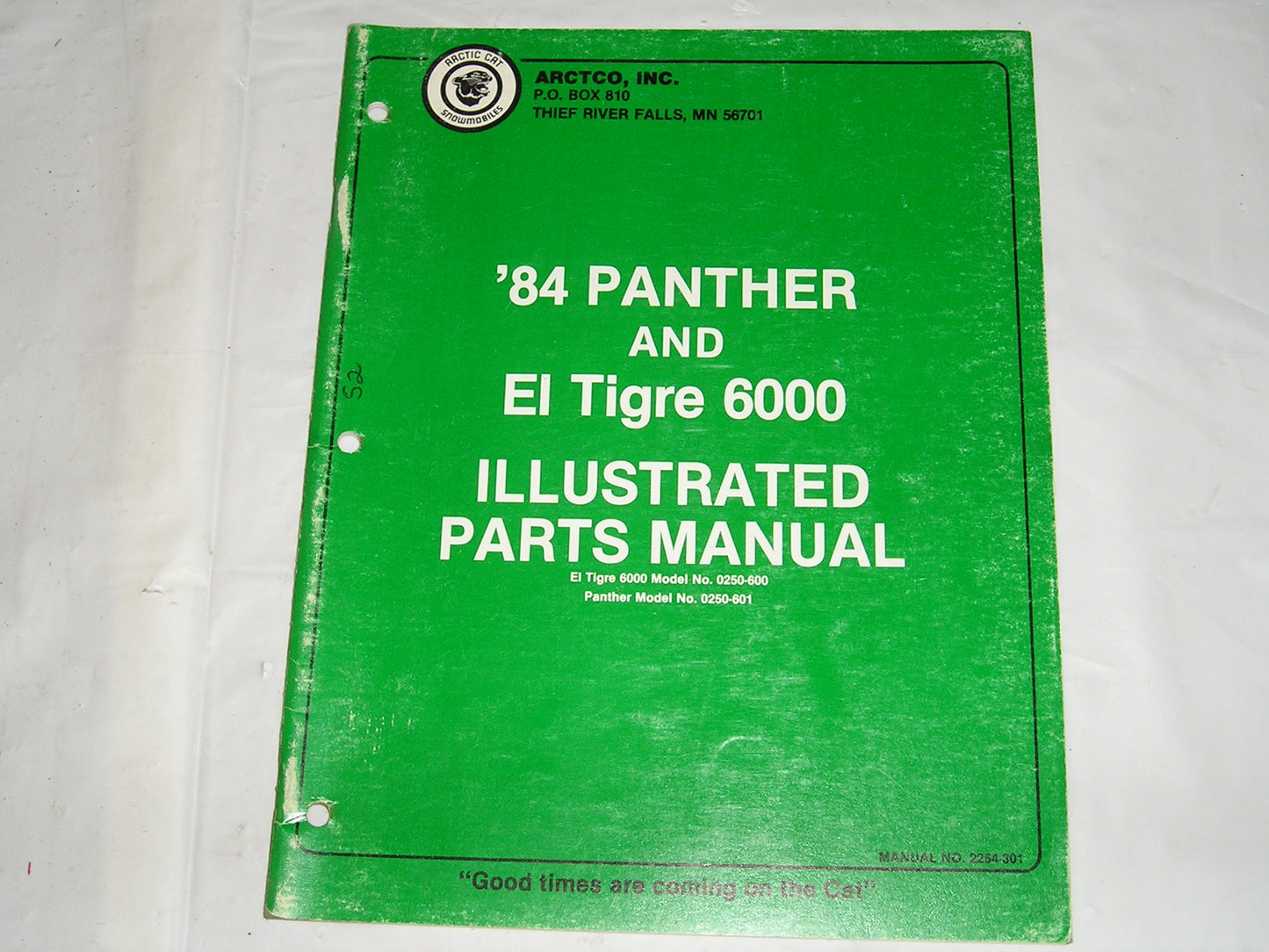 ARCTIC CAT Panther & El Tigre 6000 Parts Catalogue 2254-301 #S2