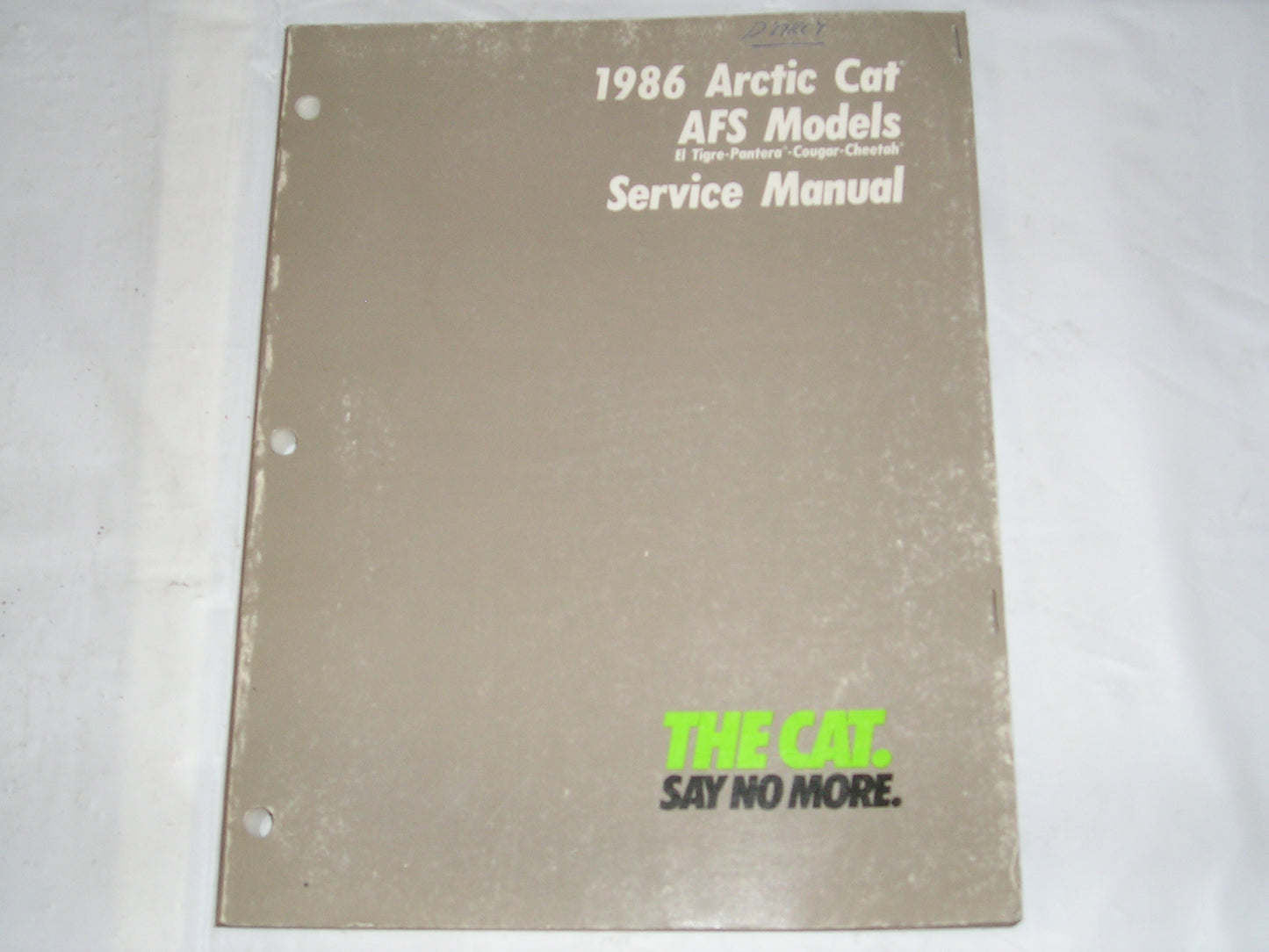 ARCTIC CAT AFS Models El Tigre Pantera Cougar Cheetah Service Manual 2254-329 #S54