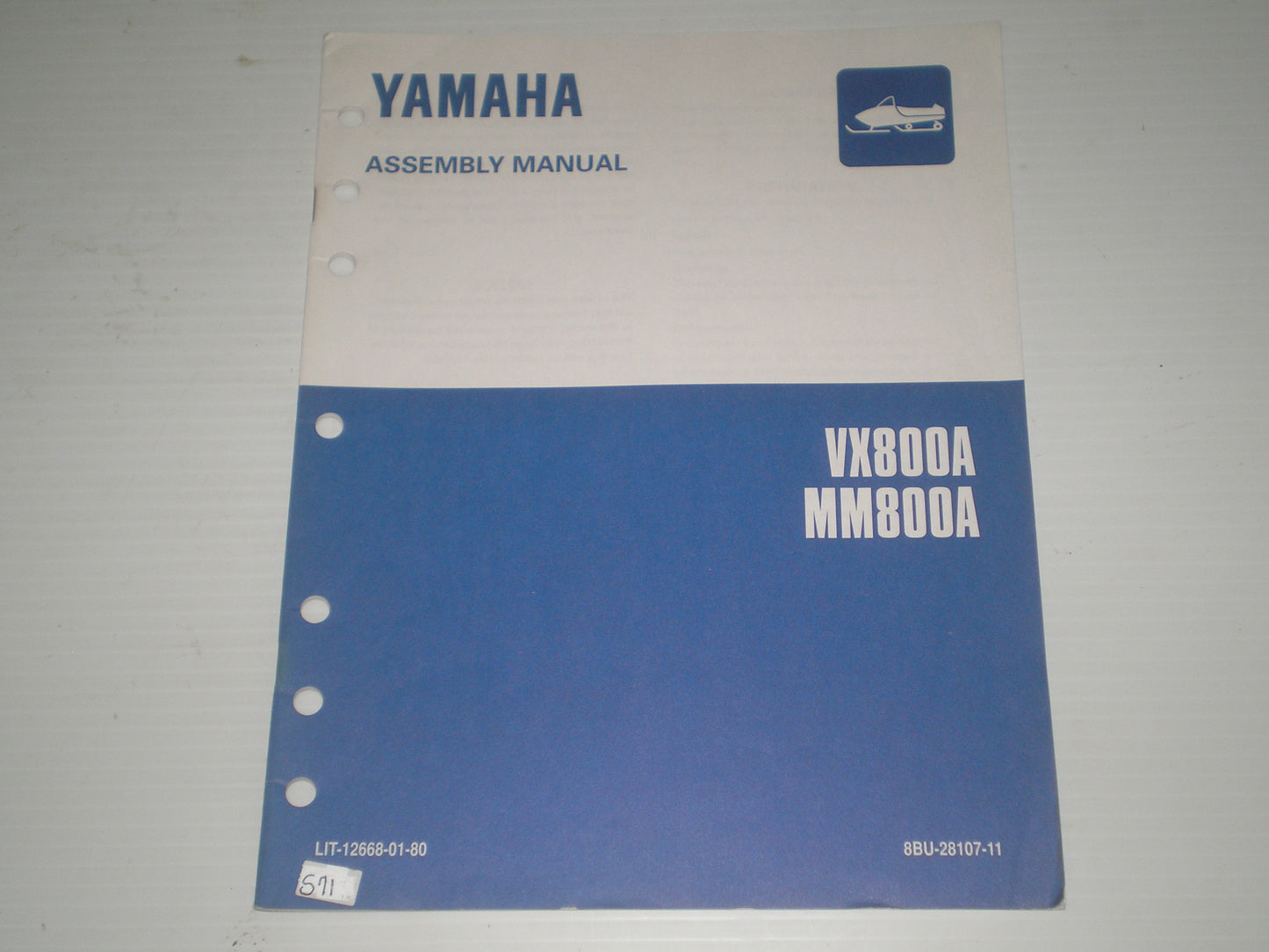 YAMAHA VX800 A MM800 A 1997 Assembly Manual 8BU-28107-11 LIT-12668-01-80 #S71