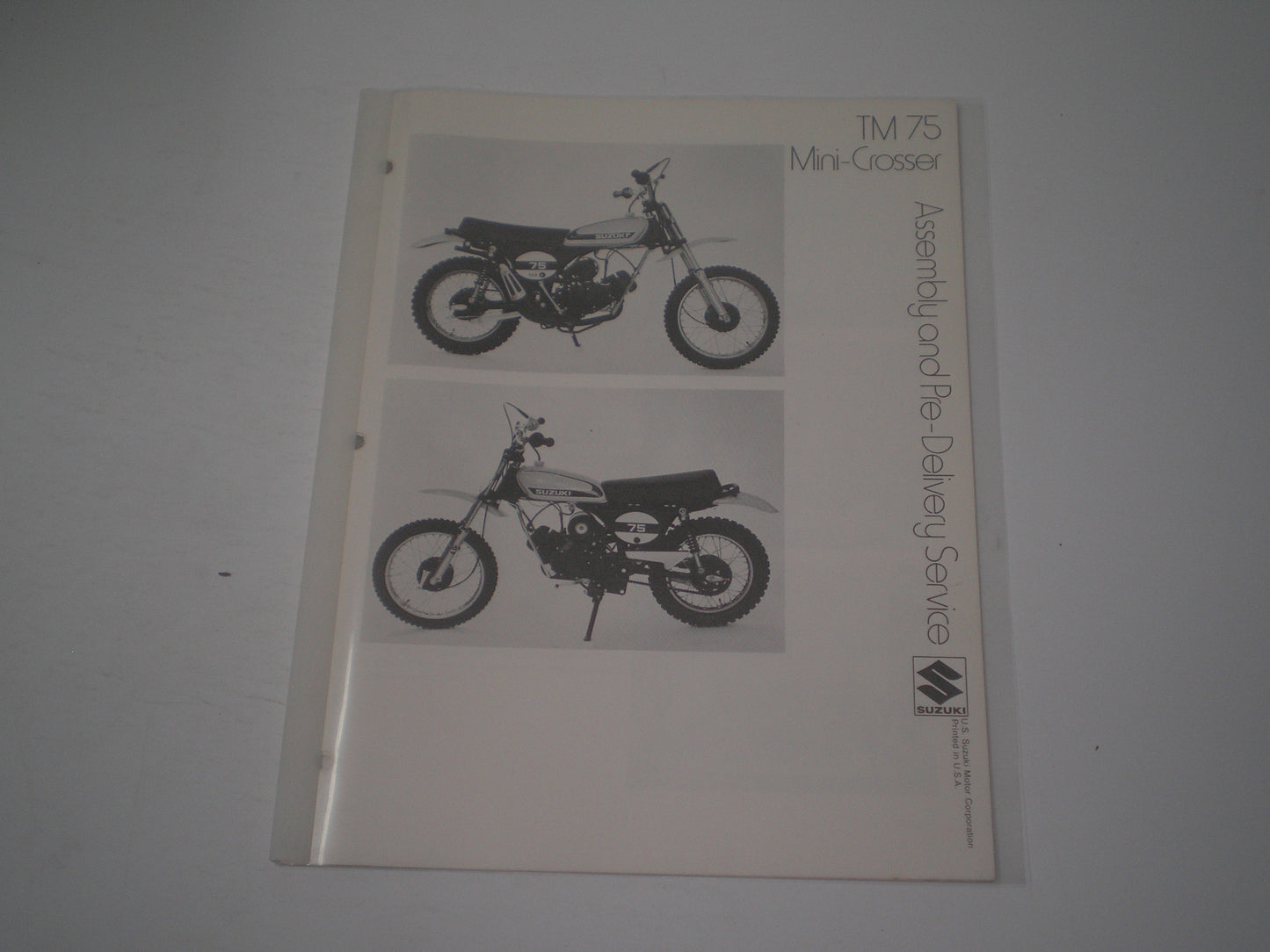 SUZUKI TM175 Mini-Crosser Assembly & Pre-Delivery Service Manual #1966