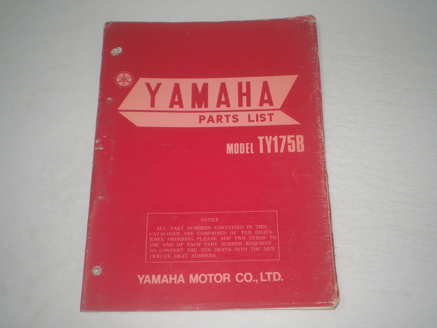 YAMAHA TY175 B 1975 Parts List / Catalogue 525-28198-60 LIT-10015-25-00 #1711