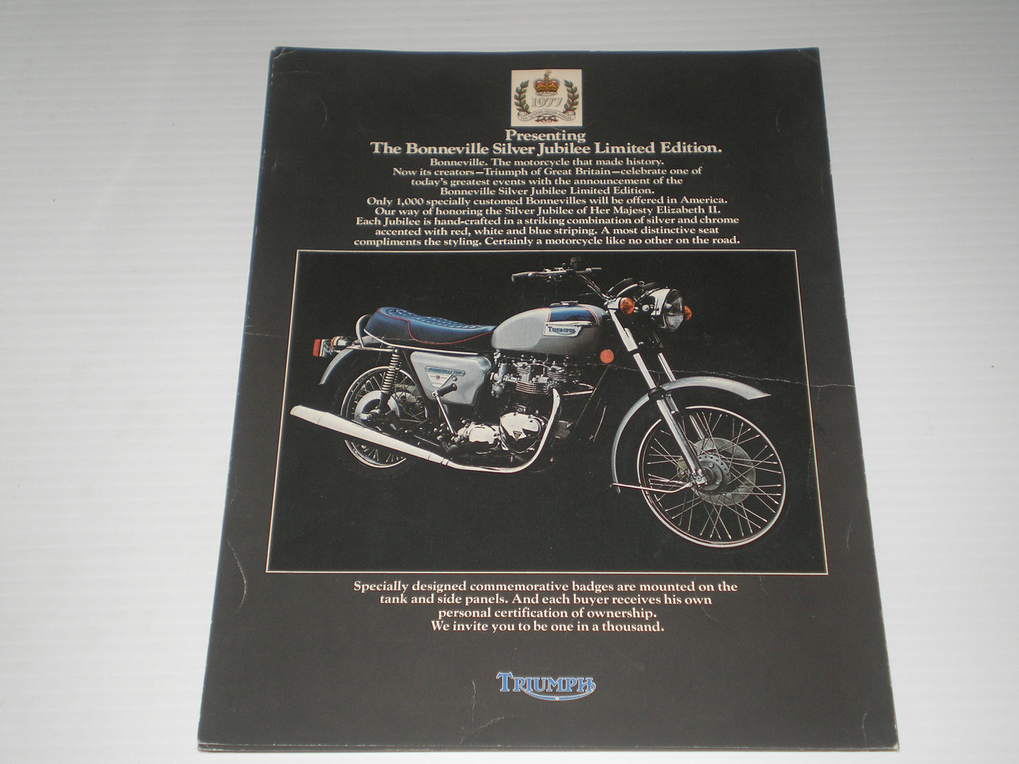 TRIUMPH SPORT MODELS PRCE LIST TRIDENT SUPER TRIPLE SPRINT TIGER TROPHY DAYTONA 750 900 1200 SALES BROCHURE BOOKLET