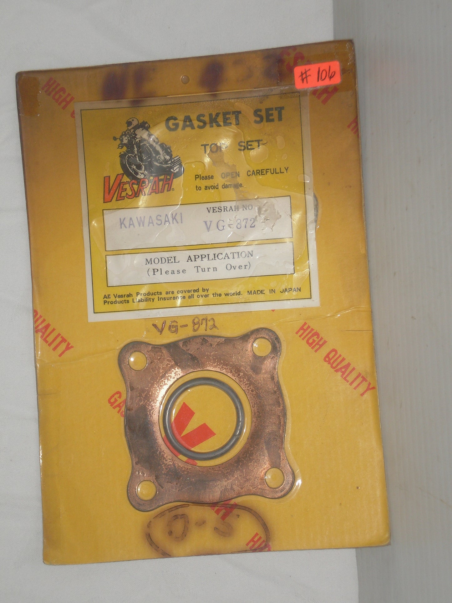 KAWASAKI KX60 Top End Engine Gasket Set Vesrah # VG-872