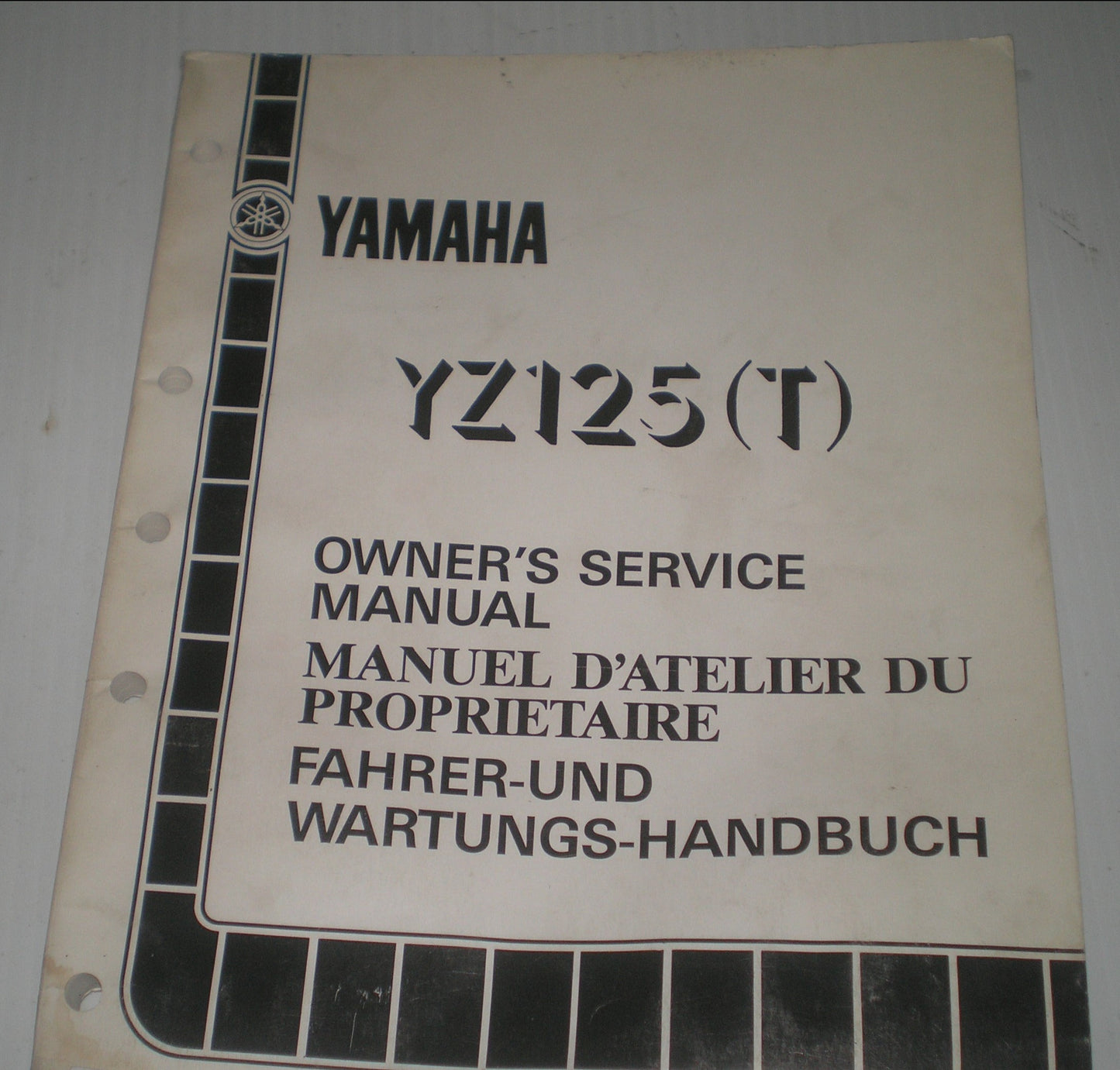 YAMAHA YZ125 T  1987  Owner's Service Manual  2HG-28199-80  #1165