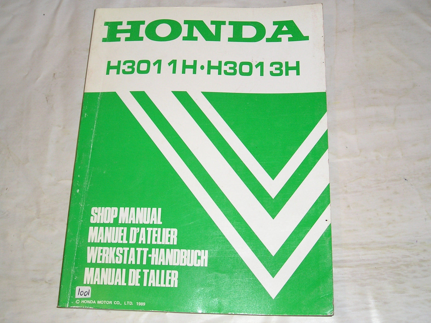 HONDA H3011H H3013H 1990 Riding Mower Service Manual 6676300 #1001