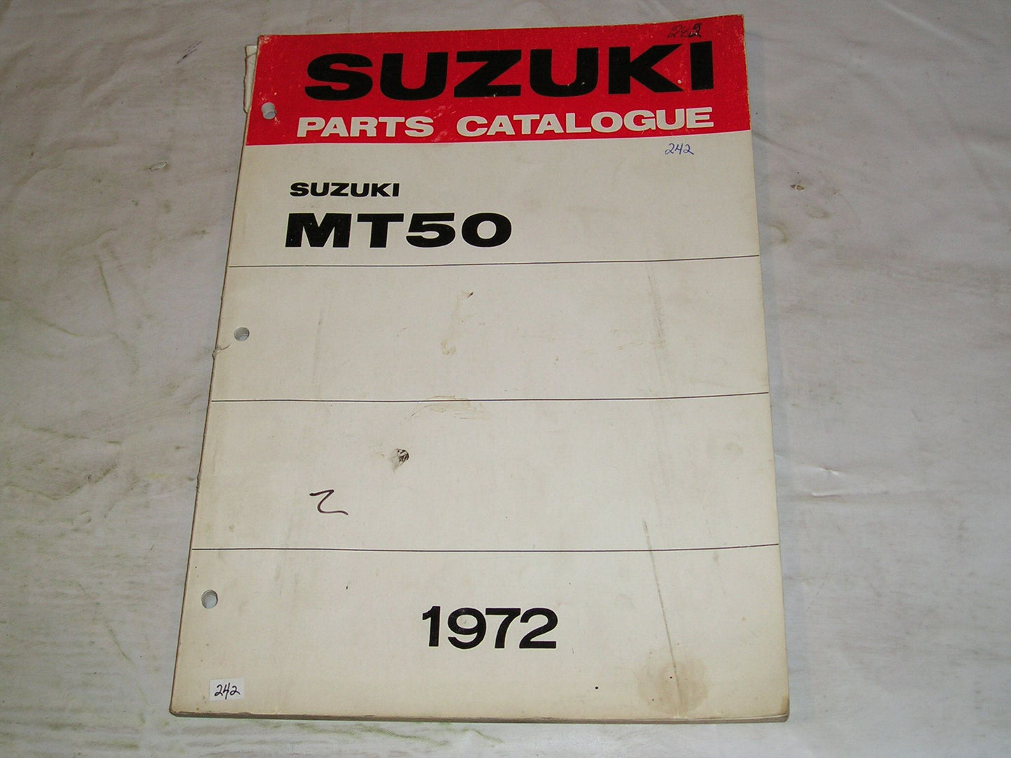 SUZUKI MT50 R J 1972 Factory Parts Catalogue #242