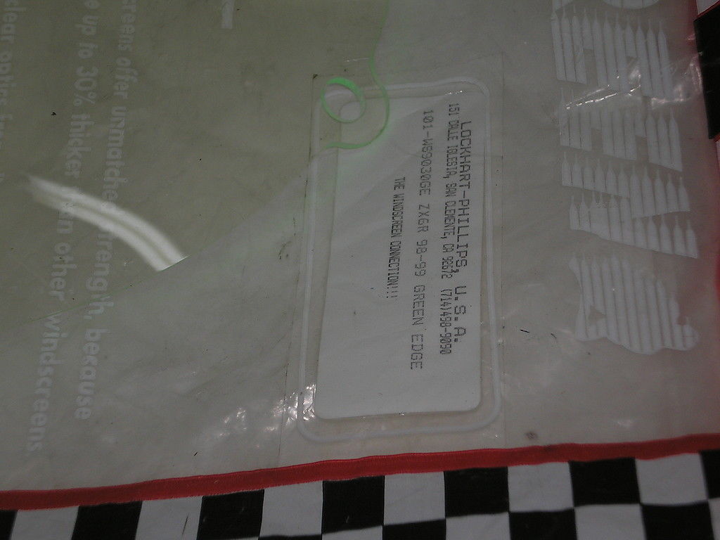 KAWASAKI ZX6 R 1998-1999 Green Edge Lockhart Phillips Speed Screen Windscreen 101-WS9030GE