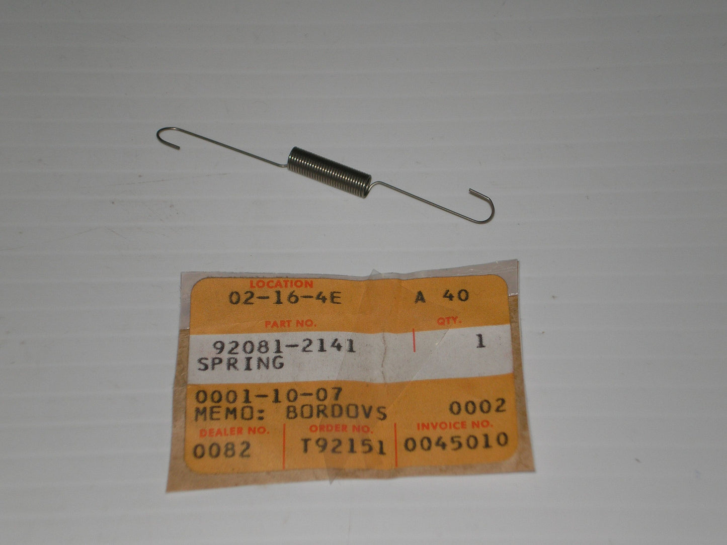 KAWASAKI GA1000 Generator Control Spring 92081-2141