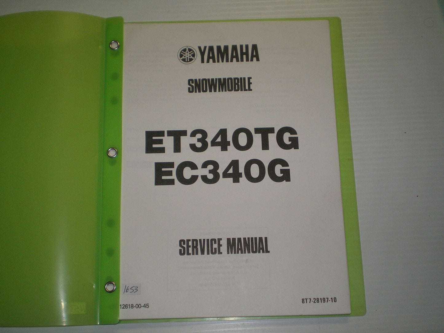 YAMAHA ET340T G EC340 G 1983 Service Manual 8T7-28197-10 LIT-12618-00-45 #S157