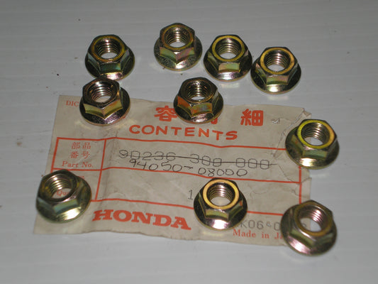 HONDA ATC CB CJ CR GL MT XL XR Flange Nuts Set/10 90236-300-000 94050-08000