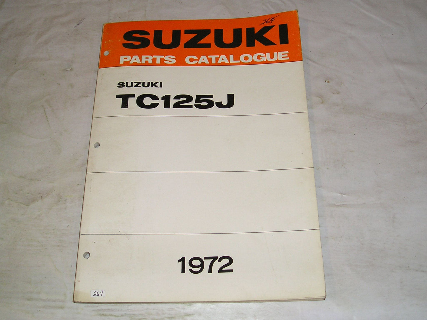 SUZUKI TC125 J 1972 Factory Parts Catalogue #267