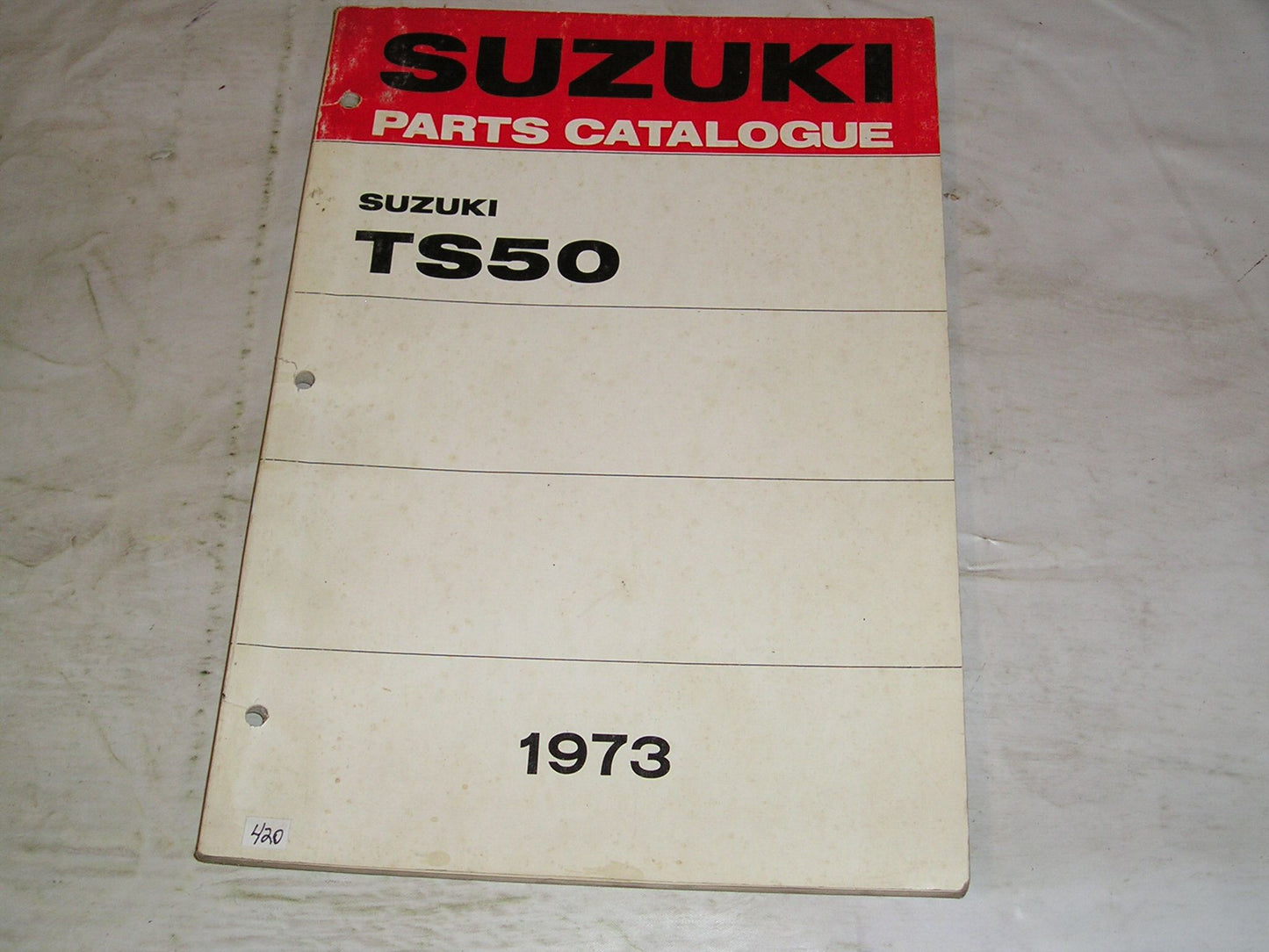 SUZUKI TS50 R J K Gaucho 1971-1973 Parts Catalogue #420