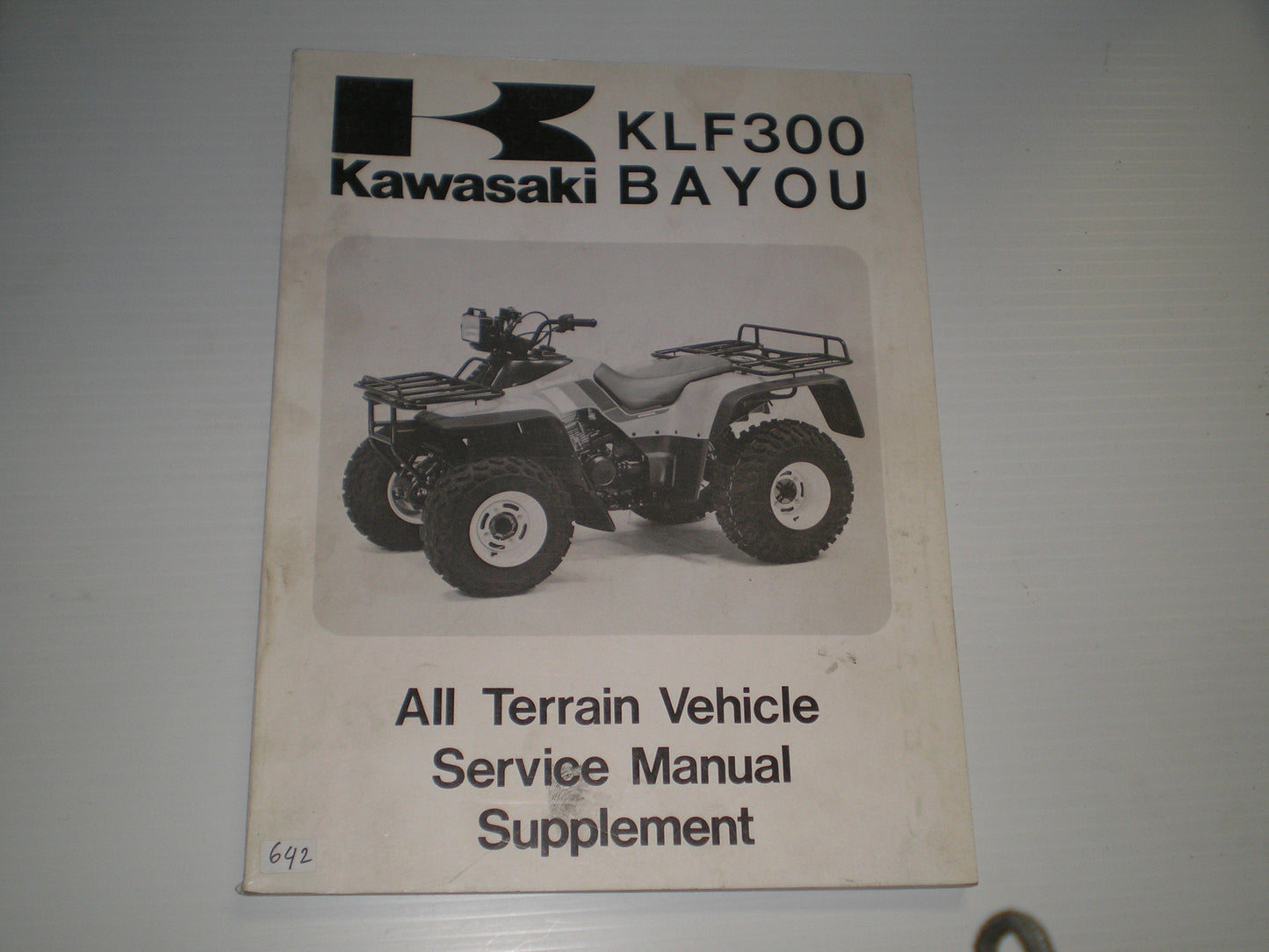 KAWASAKI KLF300 B1 Bayou 1988 Service Supplement Manual 99924-1100-51 #642