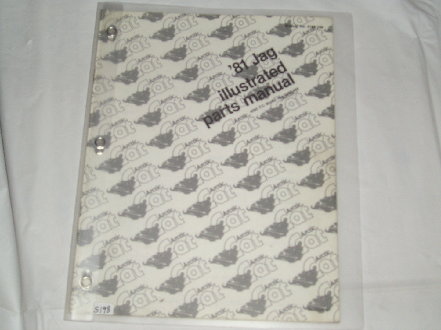 ARCTIC CAT Snowmobile Jag 1981 Parts Manual #S198