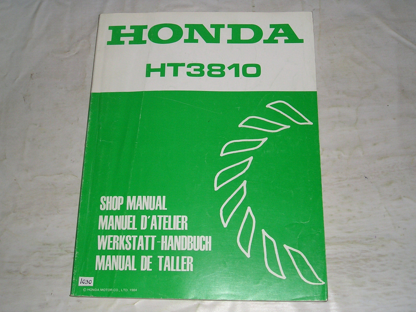 HONDA HT3810 1985 Lawn Tractor Service Manual #1030