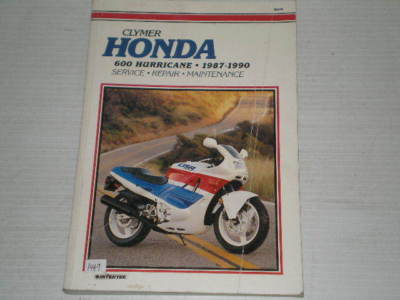 HONDA CBR600 F 600 Hurricane 1987-1990 Clymer Service Manual M439 #606