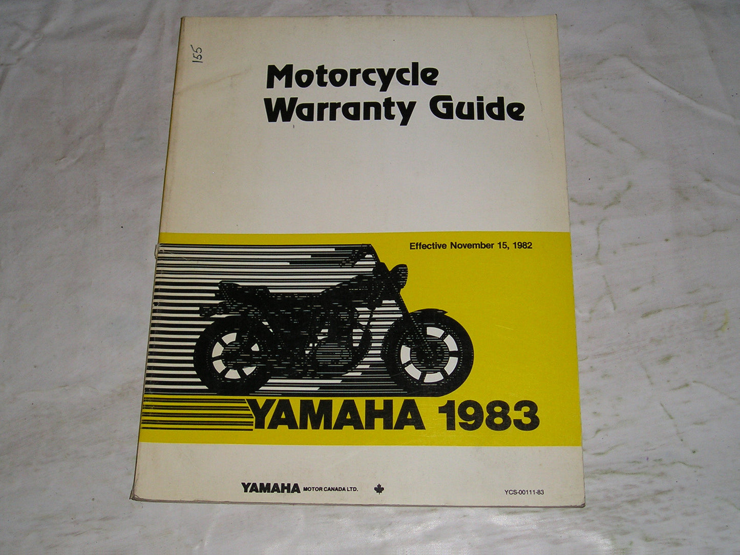 YAMAHA 1982 up Warranty Guide Manual YCS-00111-83 #155