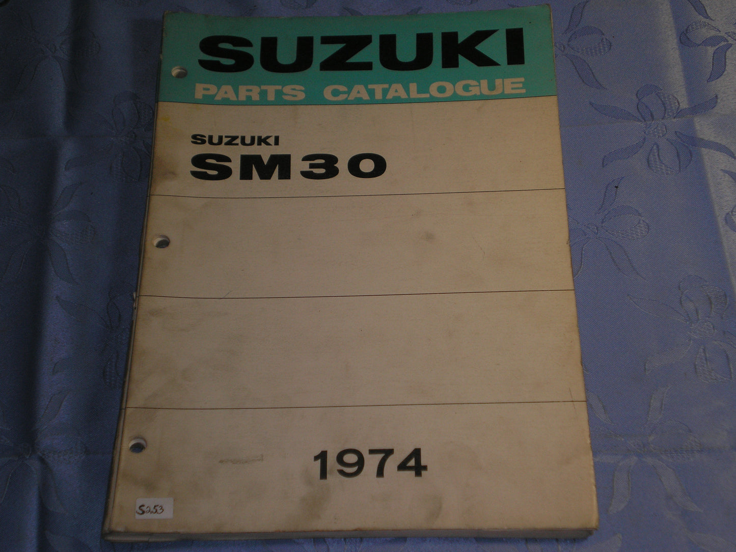 SUZUKI Snowmobile SM30 K/L 1974 Parts Catalogue #S235