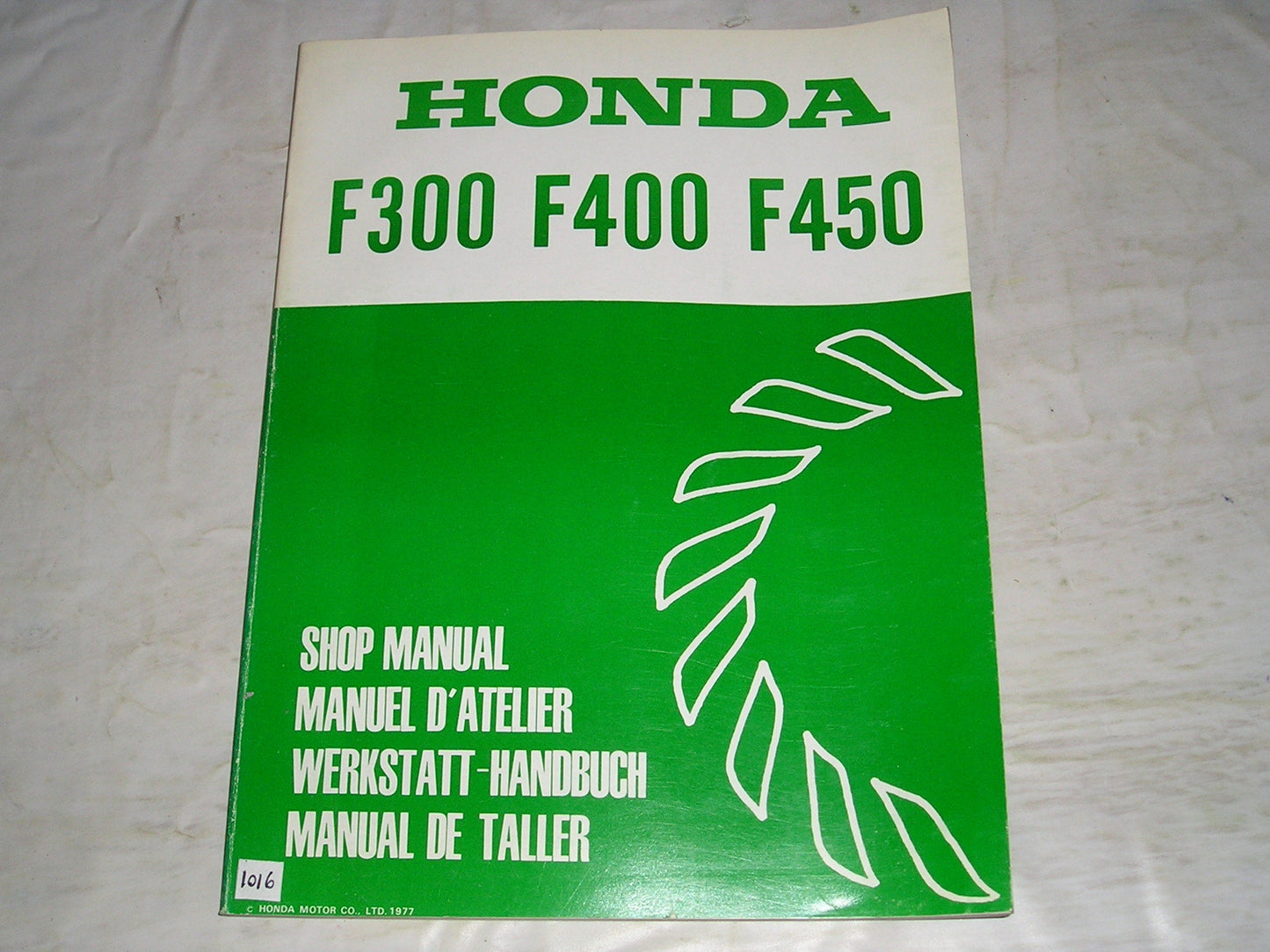 HONDA F300 F400 F450 1977 Rotor Tiller Service Manual 6672302 #1016