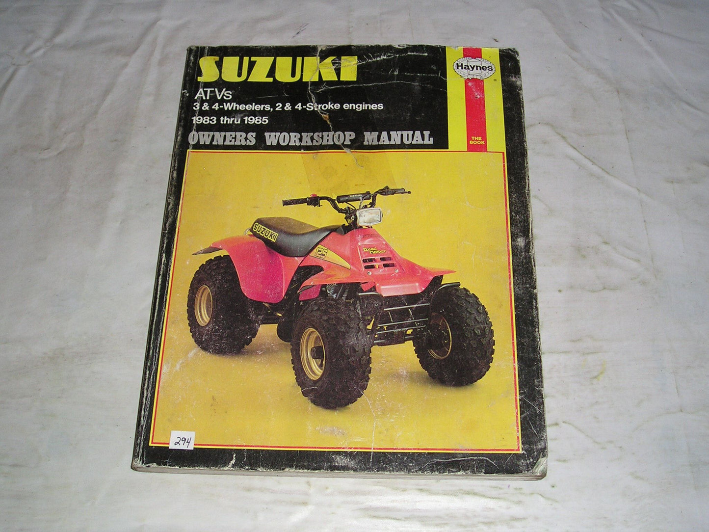 SUZUKI ALT50 ALT125 ALT185 LT50 LT125 LT185 LT230 LT250 ATVs 3 & 4 Wheelers, 2 & 4 Stroke Engines 1983-1985 Haynes Owners Workshop Manual 1153 #294