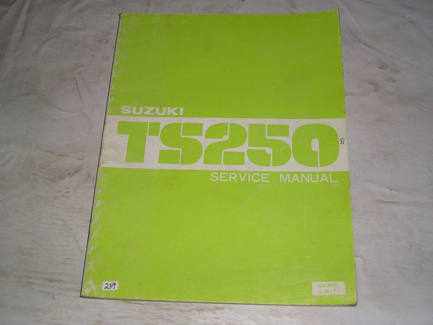 SUZUKI TS250 1981 Service Manual SR-3015-E-28 #239
