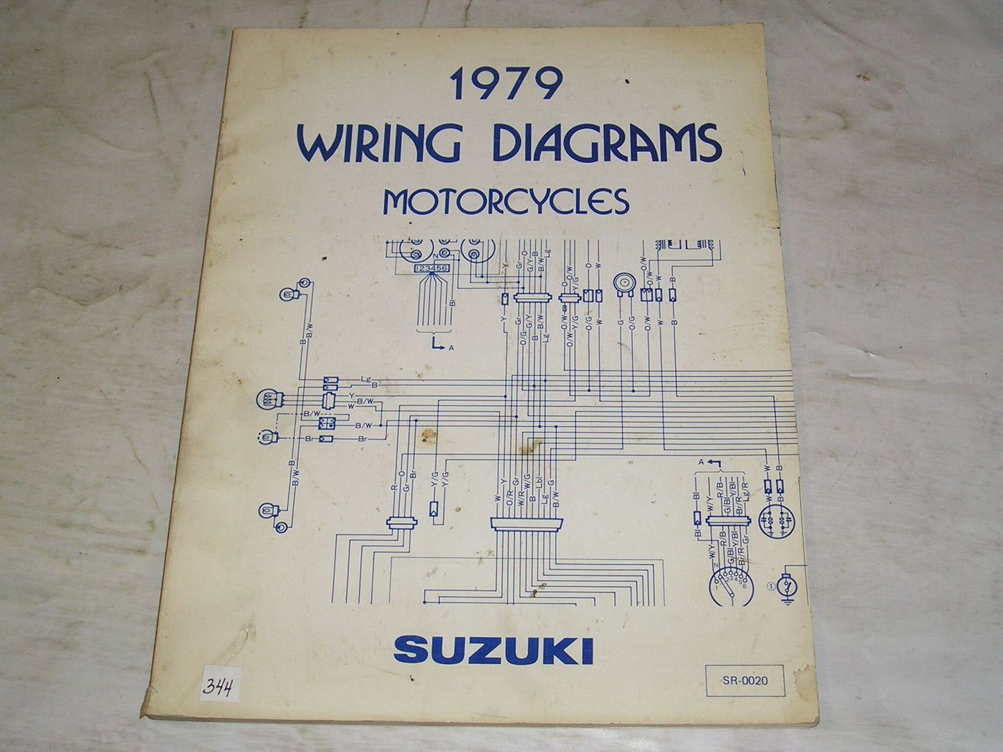 SUZUKI A50 A80 A100 AC B120 DS DR FR FZ GP 1979 Wiring Diagrams Manual SR-0020 #344