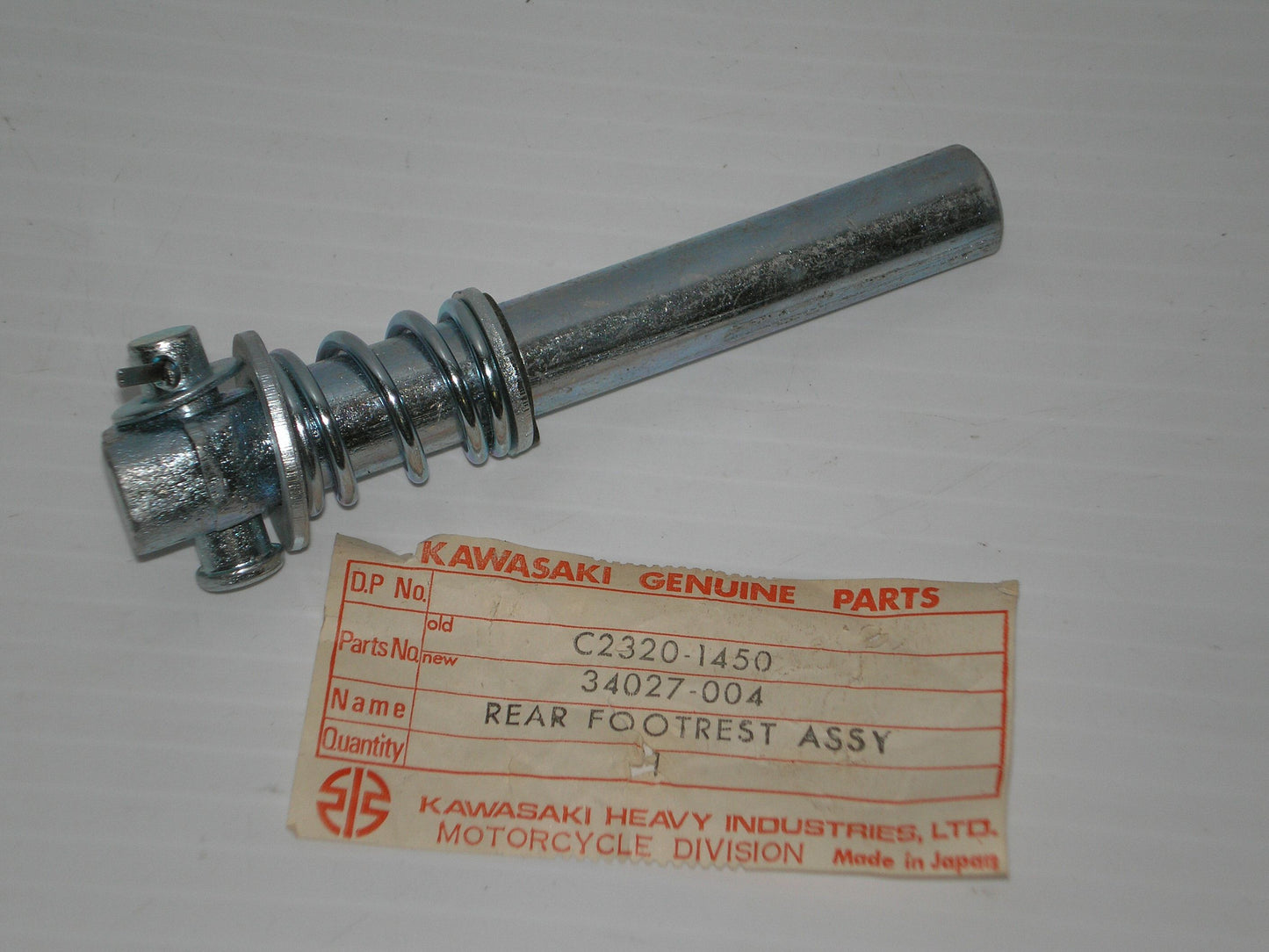 KAWASAKI C2 F3 F4 Rear Footrest Assembly 34027-004