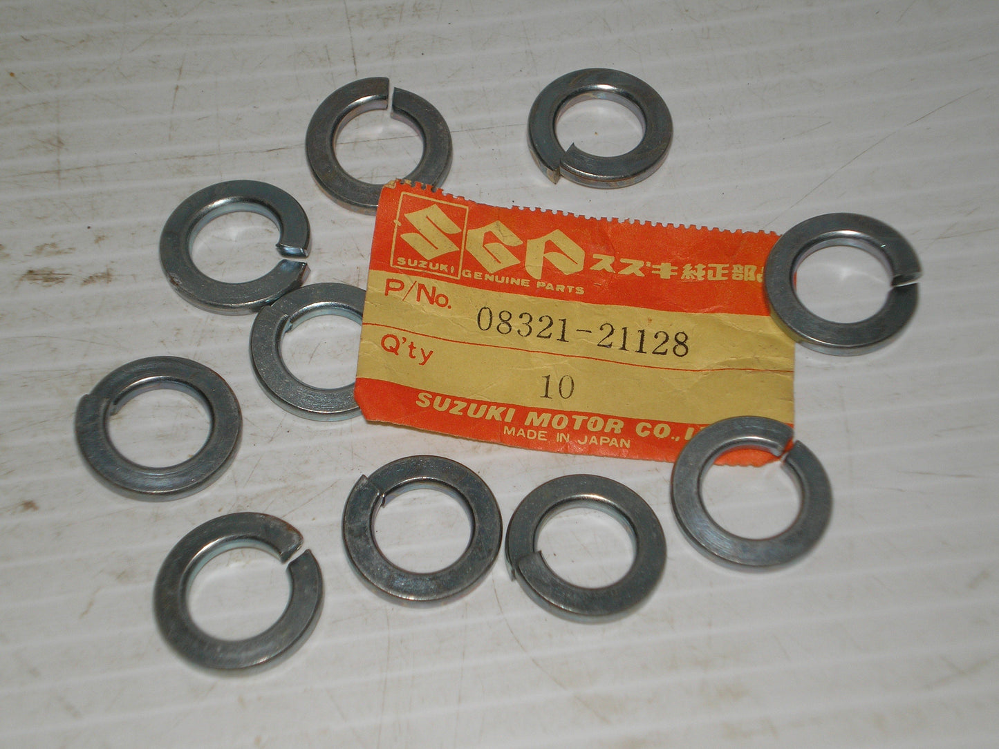 SUZUKI FZ GN GT GS GT LT RE5 RM SP T20 T250 Lock Washers Set/10 08321-21128