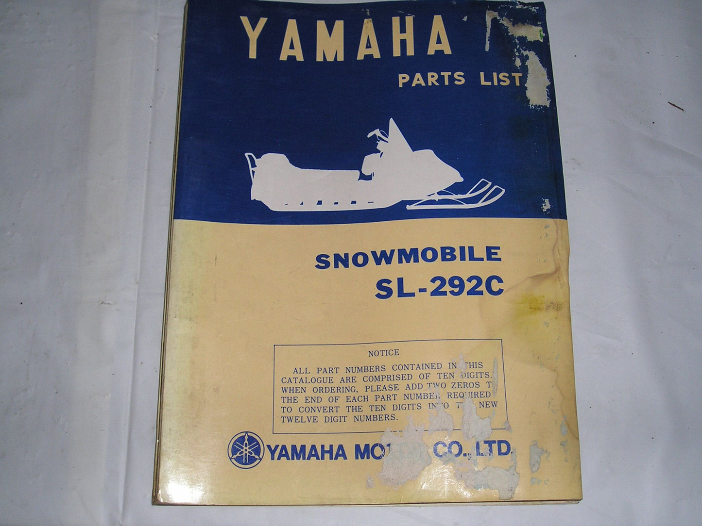 YAMAHA SL292 C SL-292C 1973 Parts List / Catalogue 839-28198-60 LIT-10018-39-00 #S87